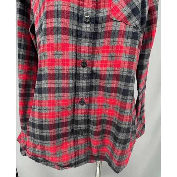 Pendleton Shirt Womens Petite Medium Red Plaid Flannel Button Camping Outdoor - Picture 8 of 13